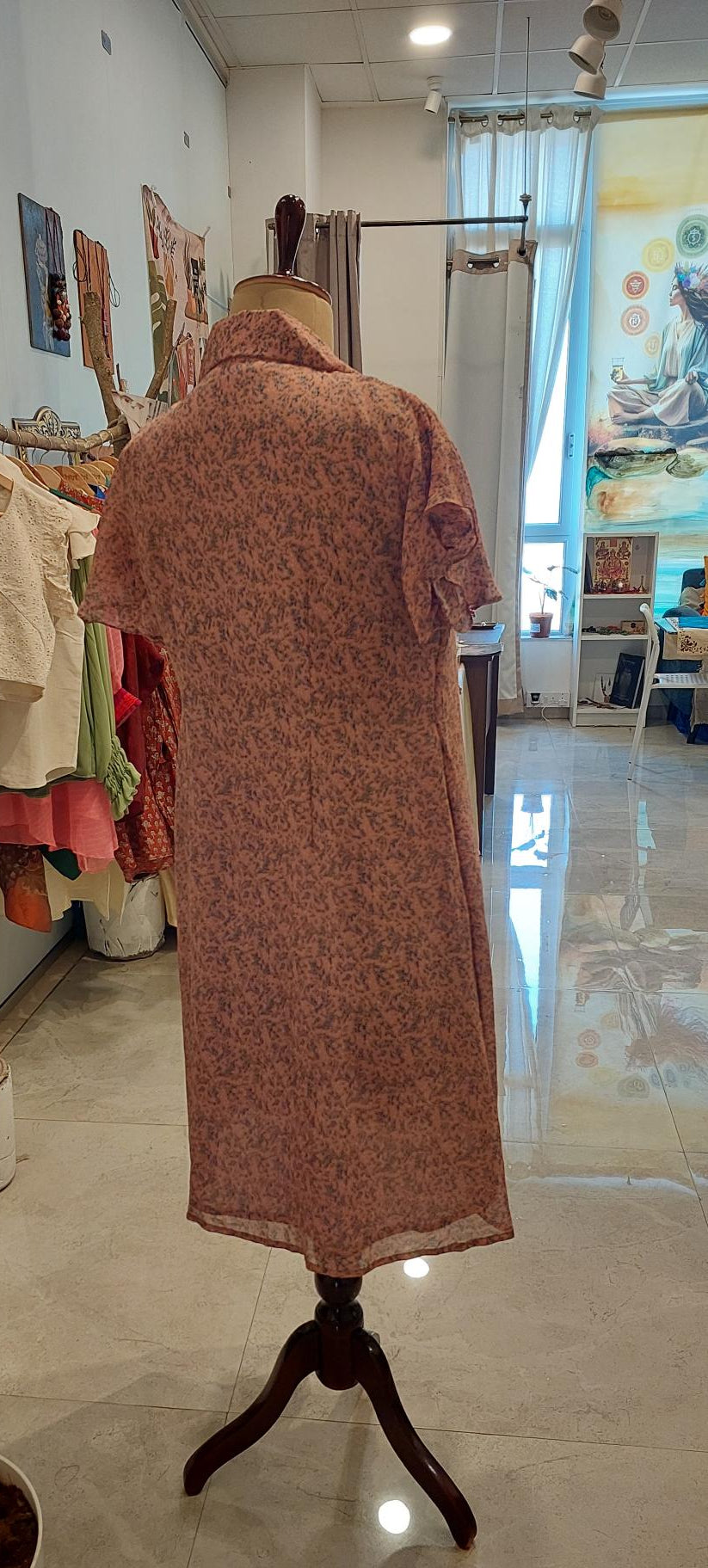 Ranga Chakra Ditsy Floral Georgette Collared Dress