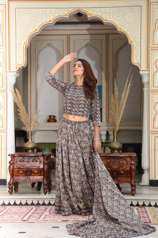 Mul Cotton Lehenga set
