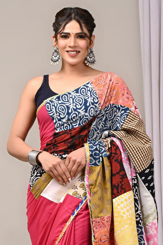 mul Cotton sarees, quirky print saree, Quirky saree