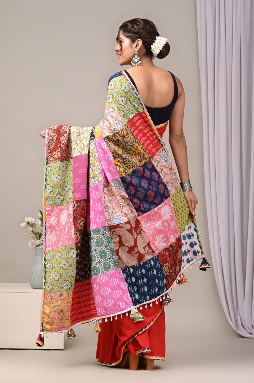 mul Cotton sarees, quirky print saree, Quirky saree