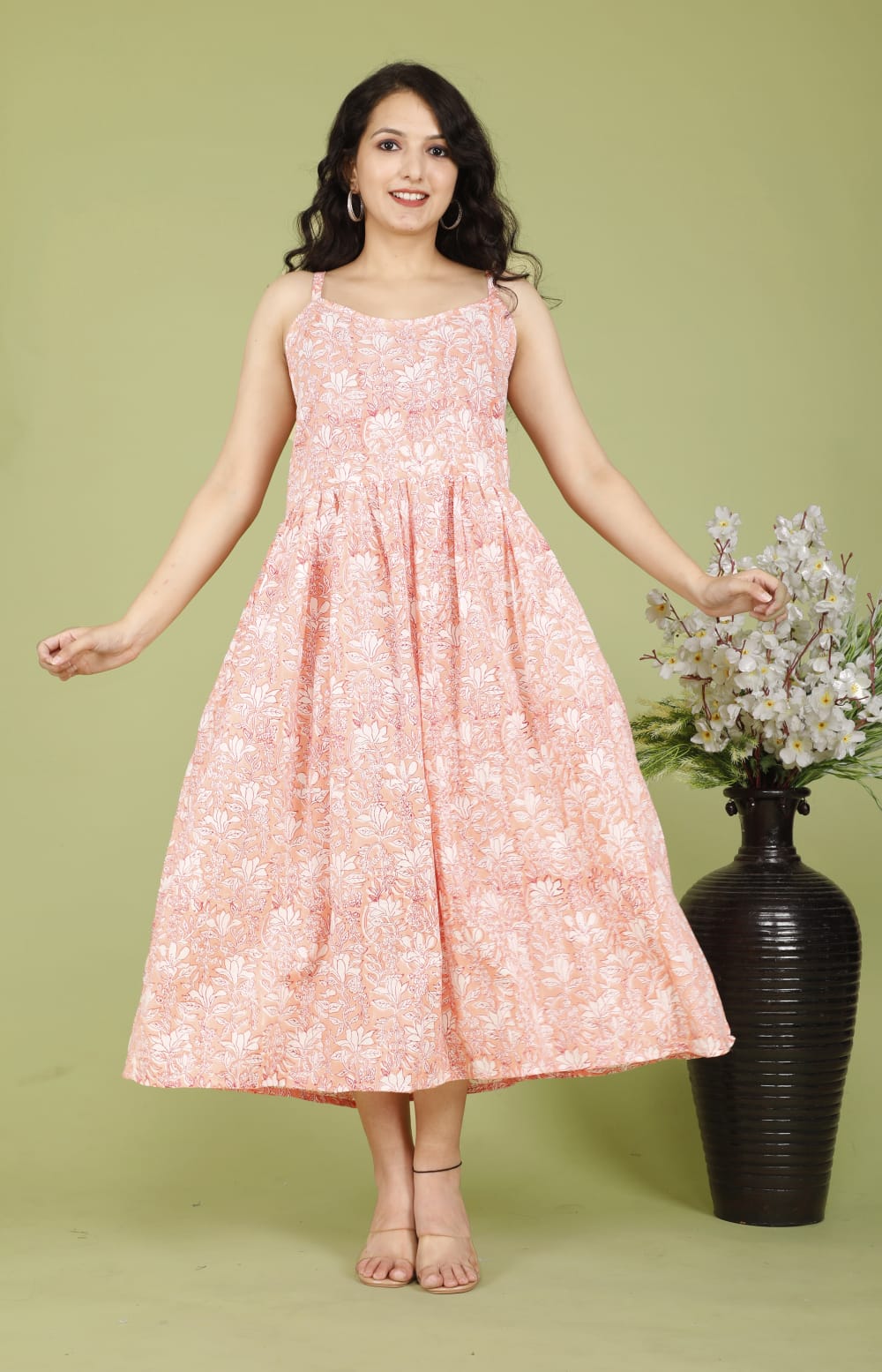 pastel fit and flare dress Pastel Floral Chiffon Strapless Ruffle Mini Dress