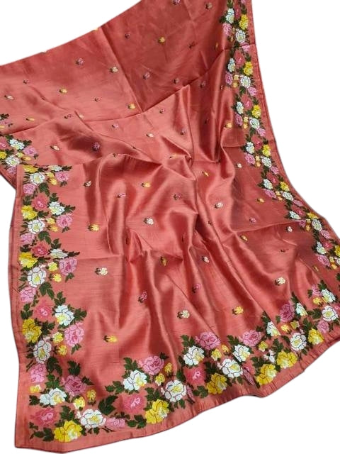 pichwai painting saree, pichwai silk saree