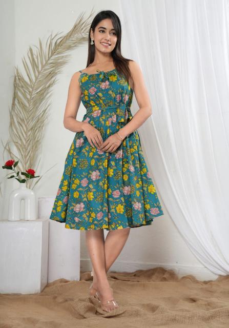 Teal Spaghetti Sun Dress