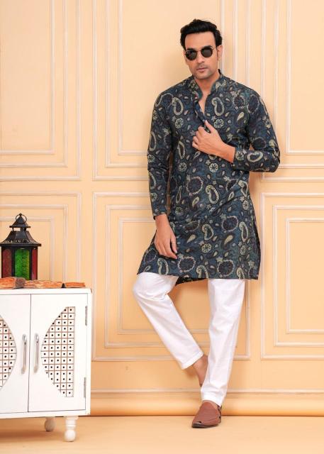Pichwai Mens kurta, pichwai painting kurta for men, pichwai kurta for men