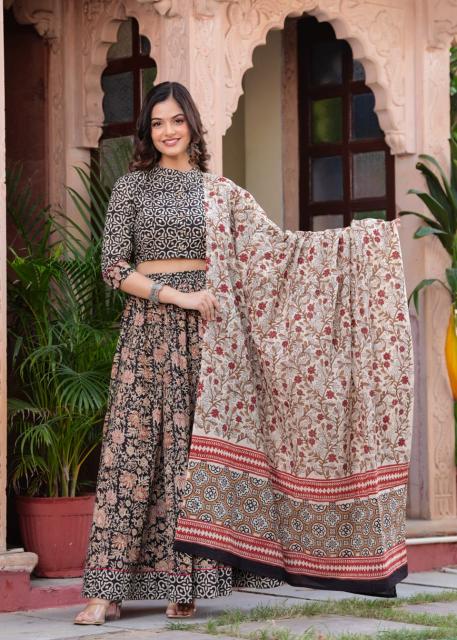 Grey Mul Cotton neutral Shade Comfort Fit Lehenga Set