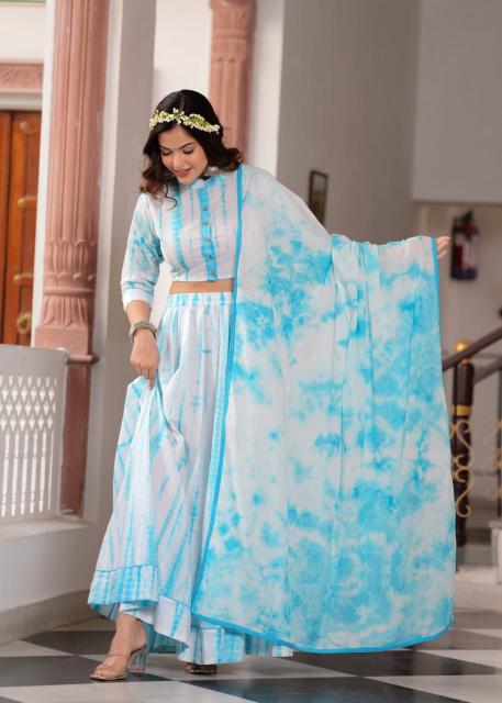 Navratri Mul Cotton Shibori dye Comfort Fit Lehenga Set