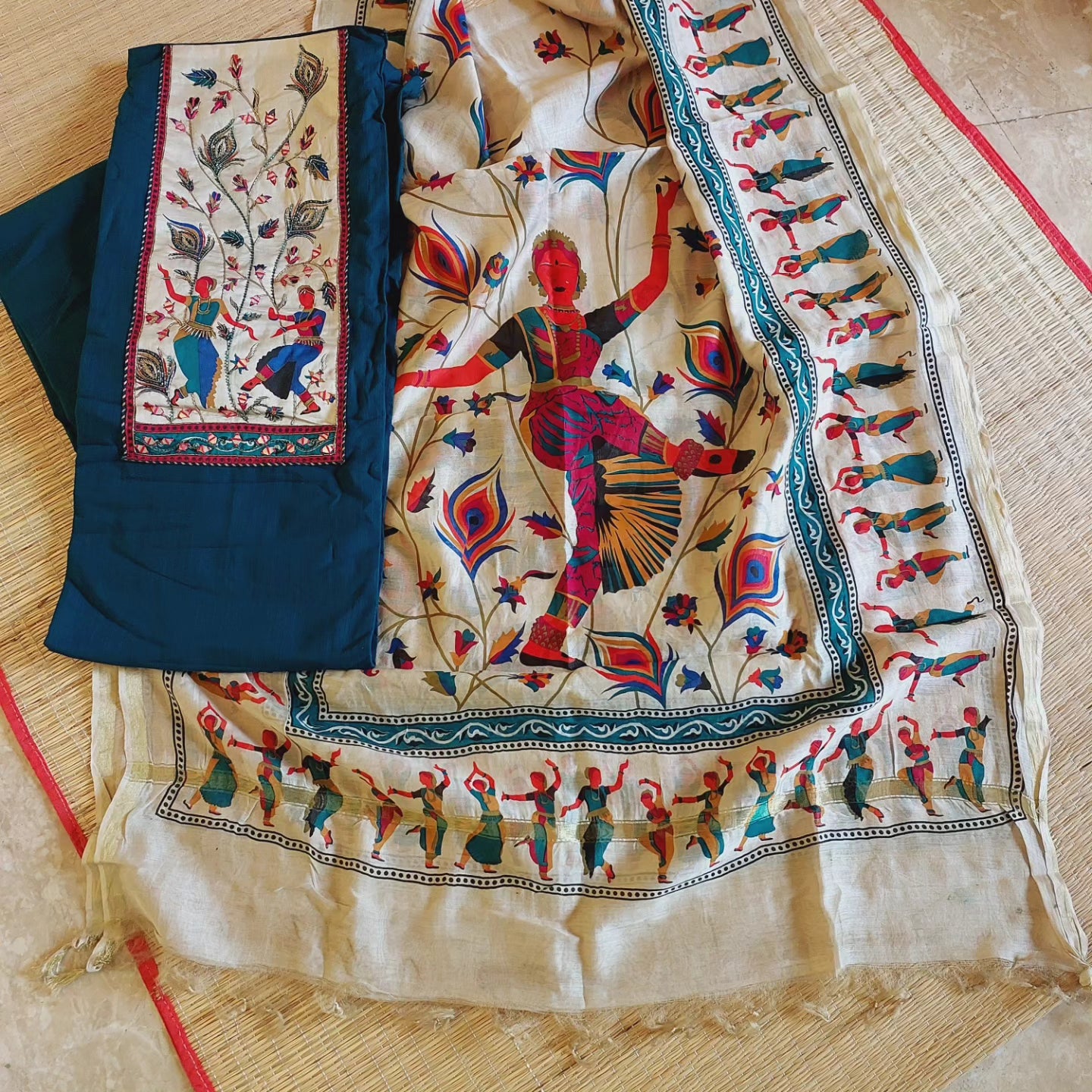 Natraj Handpainted kurta and Dupatta