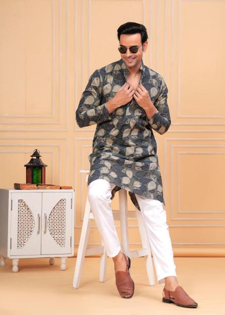 Pichwai Mens kurta, pichwai painting kurta for men, pichwai kurta for men