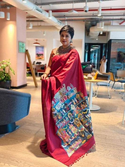 What Are Concept Sarees? The New Wave of Handpainted Story Sarees