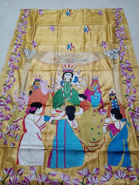 Sindur Khela Durga Dala concept Saree