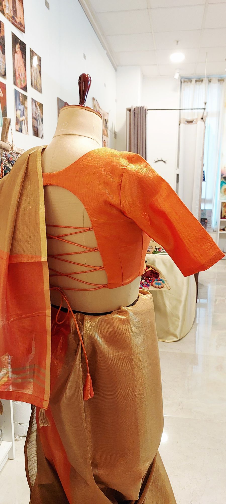 Golden Volcano Soft Tissue silk saree