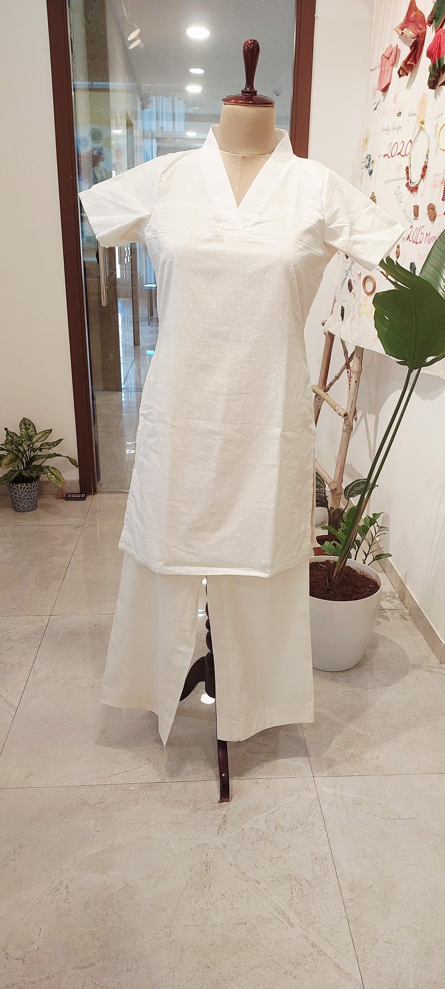 Ranga Chakra Off White Cotton Co-ord set