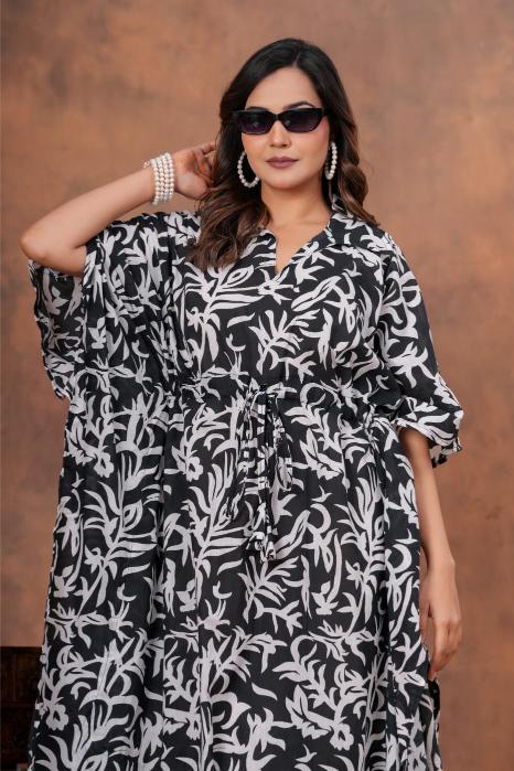 Floral Mul mul cotton Kaftan