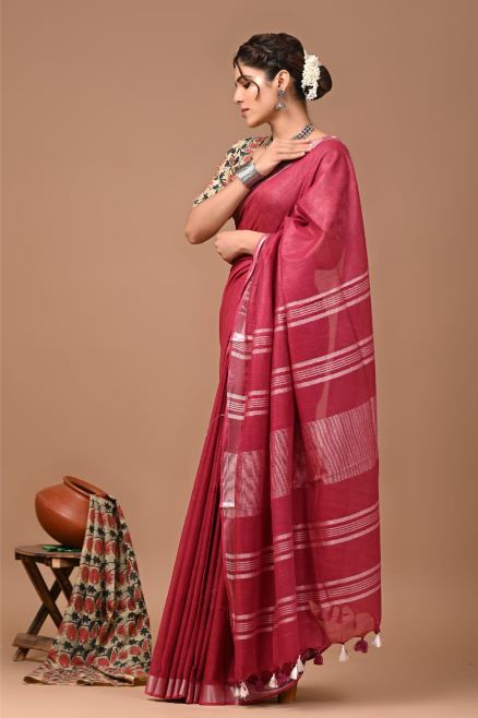 Crimson saree