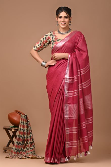 Crimson saree