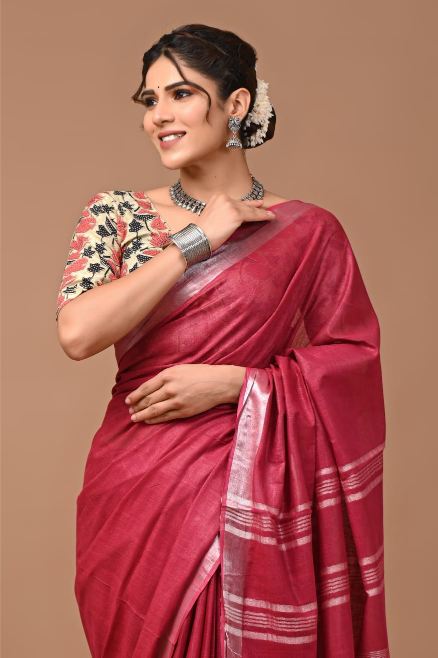 Crimson saree
