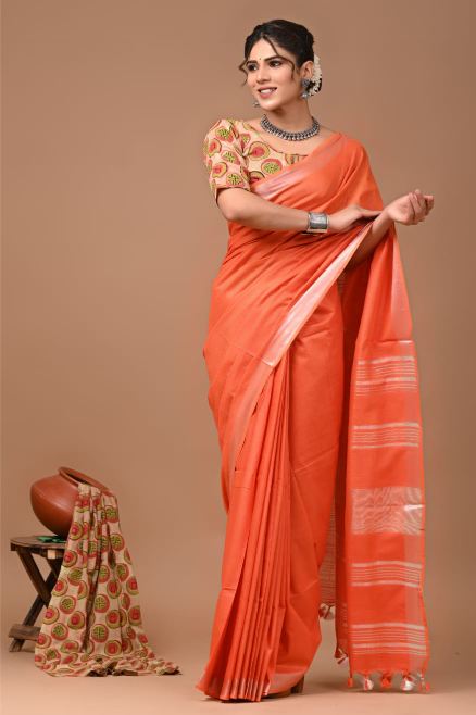Orange Saree