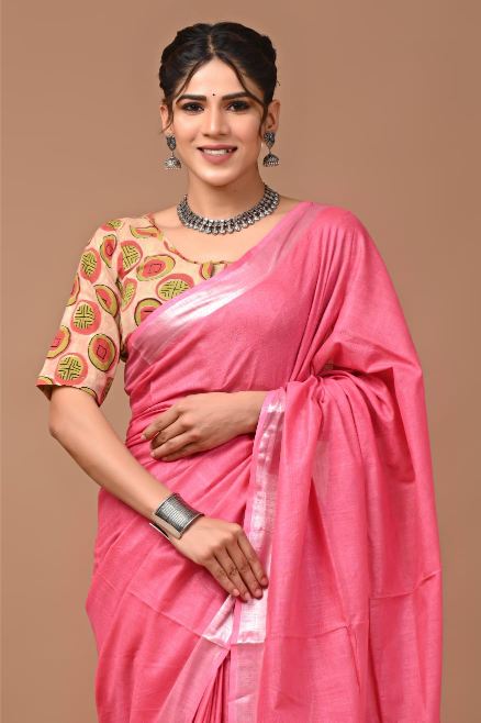 Rose Pink Saree