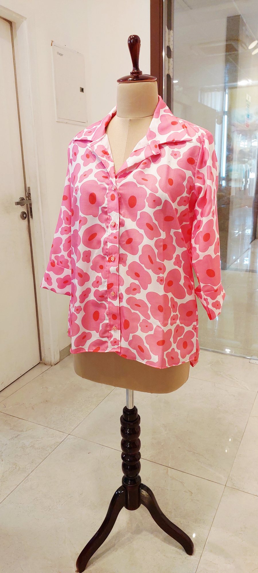 Pink Flower Quirky Shirt
