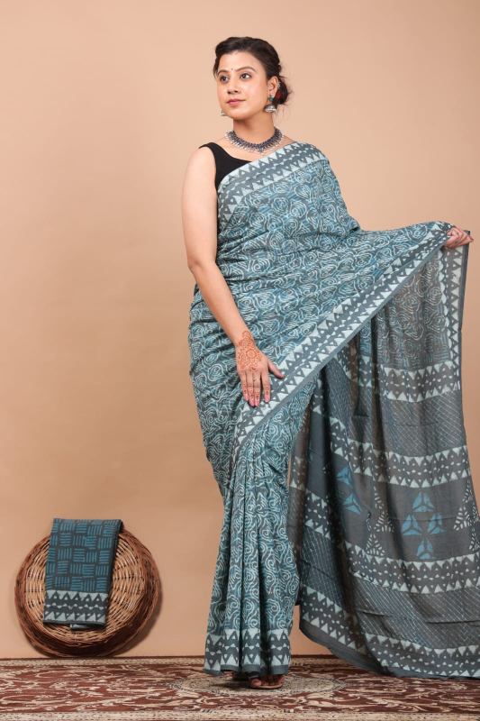 Shell 🐚 Block Mul mul cotton saree