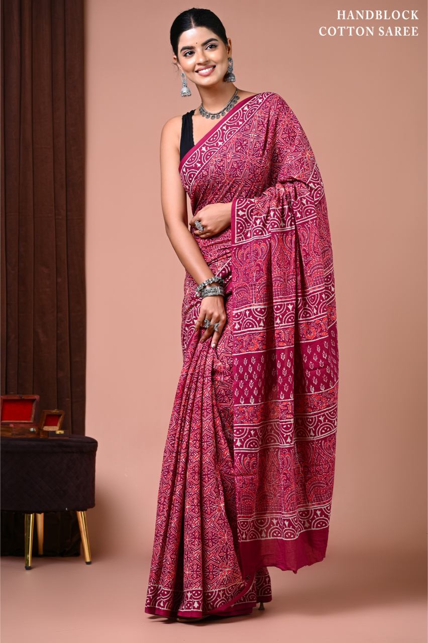 Starfish mul mul cotton saree