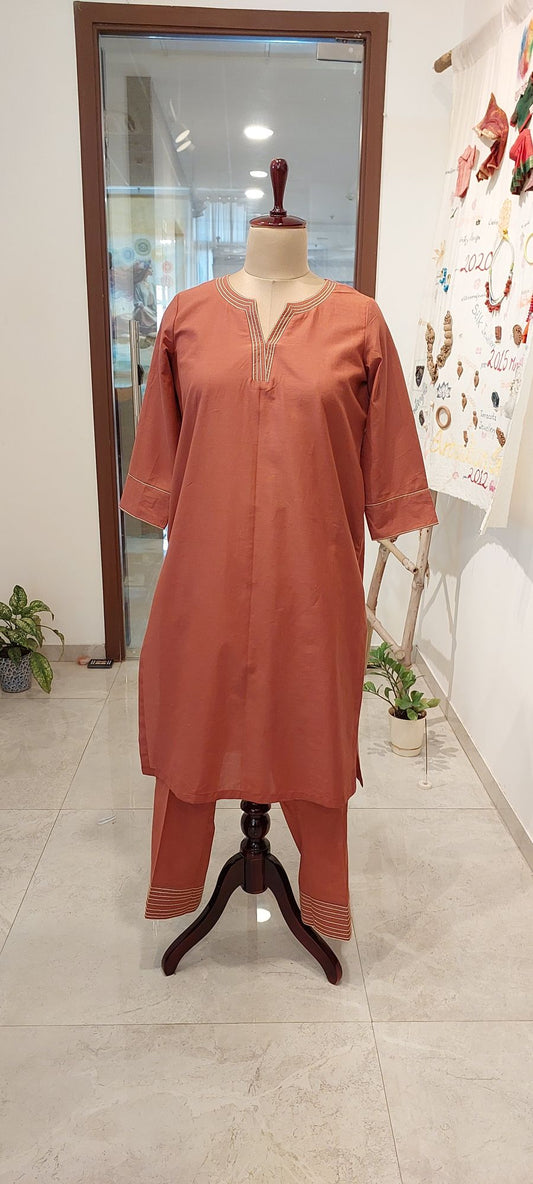 Nude Brown Coord Set