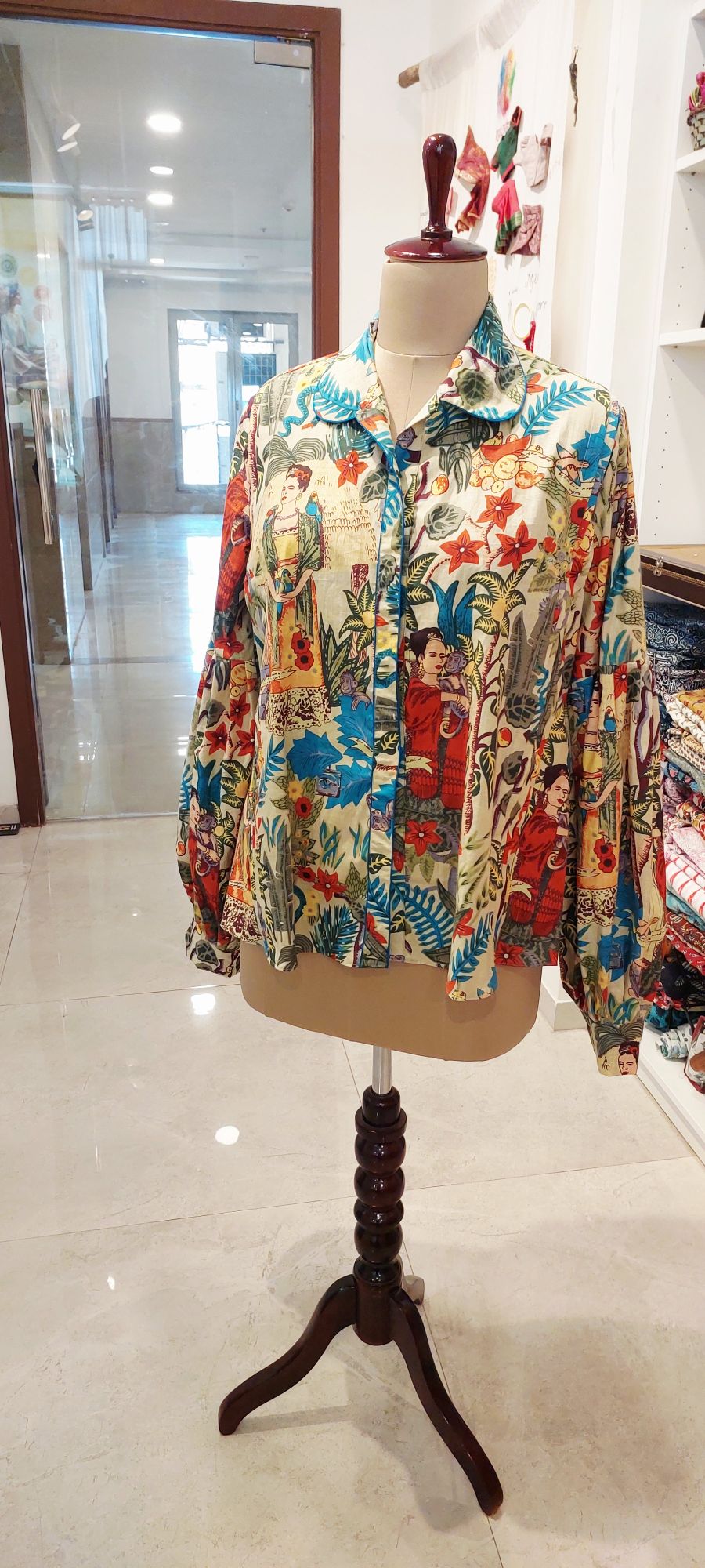 The Frida Wearable Art Cotton Shirt