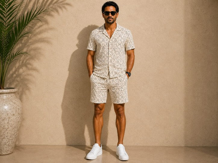 Dots Men’s Cotton Co-ord Set