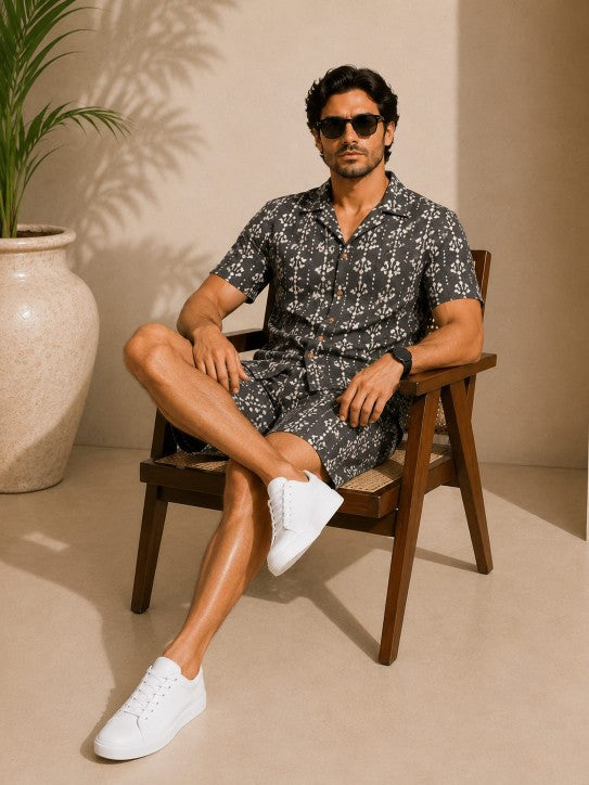 Charcoal Co ord Set for Men's