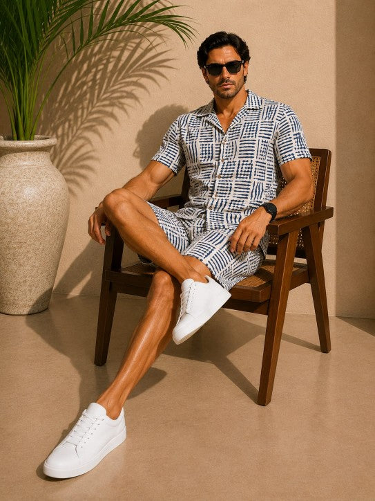 Weave print Mens Co ord set
