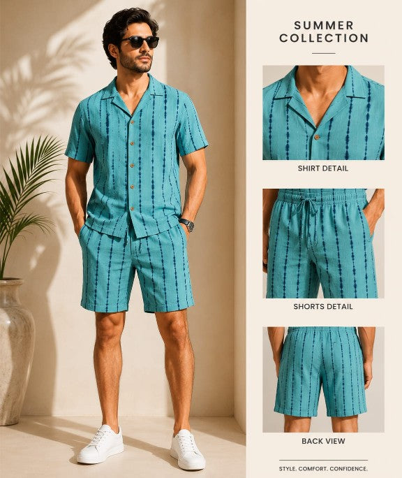 Turquoise Men's Co ord set