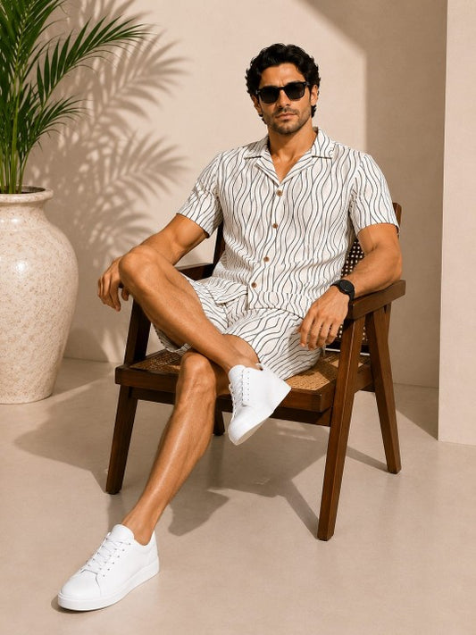 Wave print Mens Co ord set