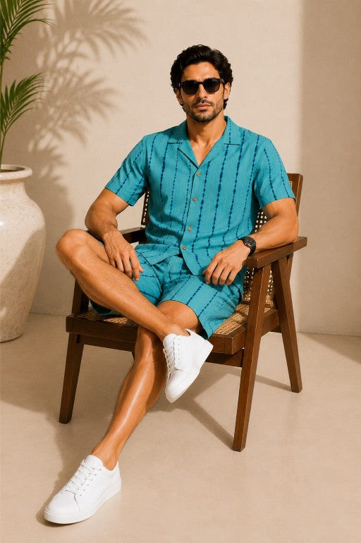 Turquoise Men's Co ord set