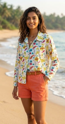 Dive Into the Deep Blue: Coastal Resort Shirt