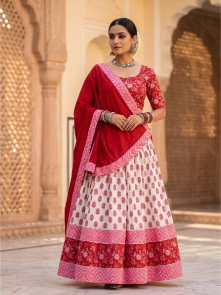 Mul Mul Lehenga Set
