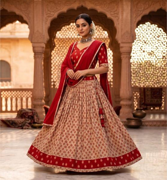 Almond Lehenga set
