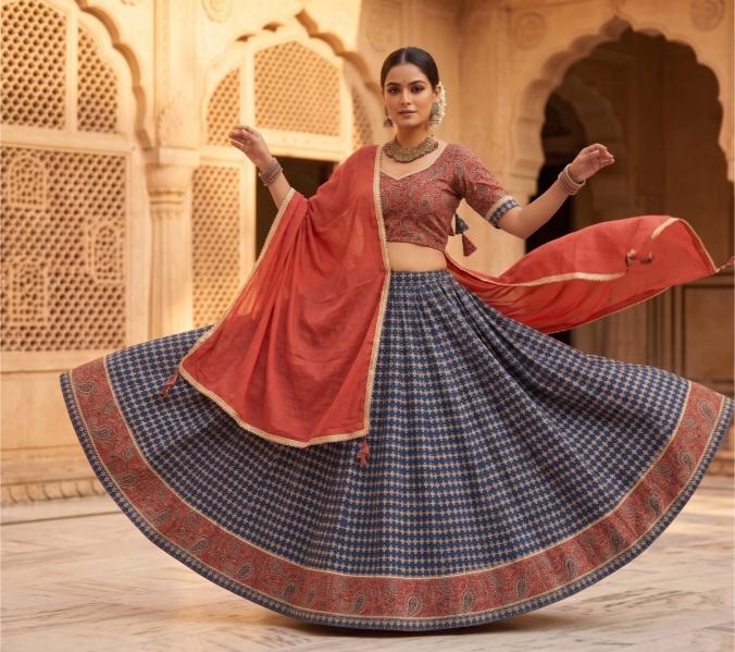 Abstract Lehenga Set