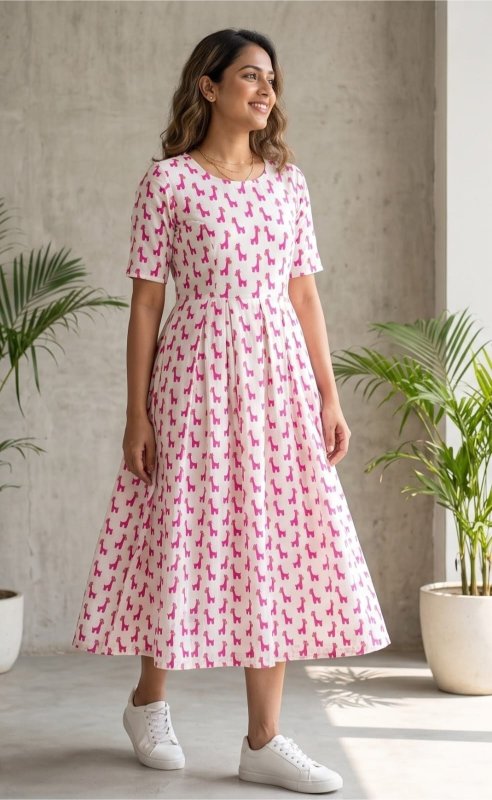 Pink Giraffe Dress