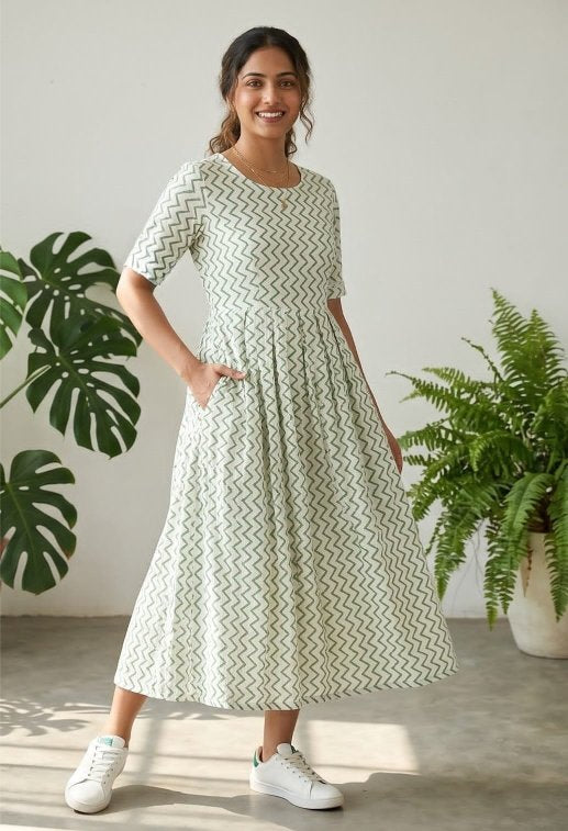 Floral cotton dress