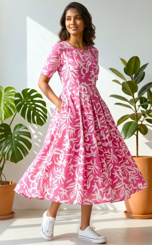 Pink Cotton Dress
