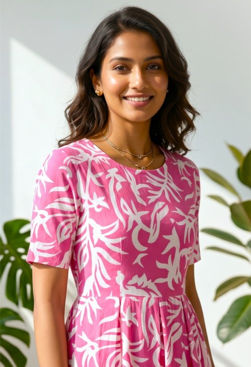 Pink Cotton Dress