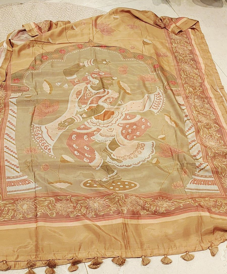 Maheshwari Silk Devi Art Suit Set | Luxury Festive Collection