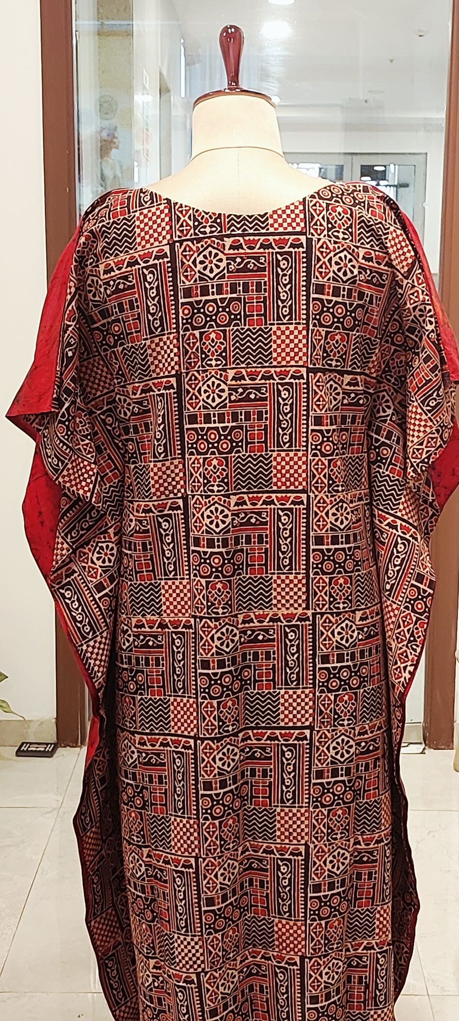 Goddess Kali Hand-Painted Batik Cotton Kaftan