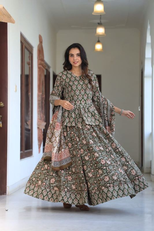 Mul Cotton Lehenga Set