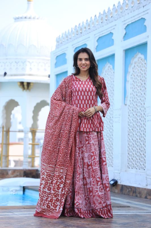 Maroon Lehenga set