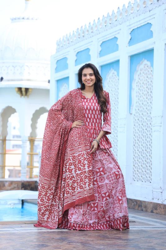 Maroon Lehenga set
