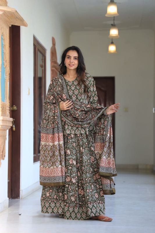 Mul Cotton Lehenga Set