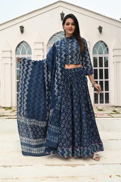 Mul Cotton Lehenga Set with dupatta