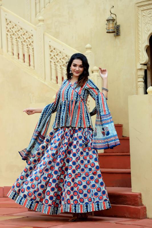 Mul Cotton Lehenga Set
