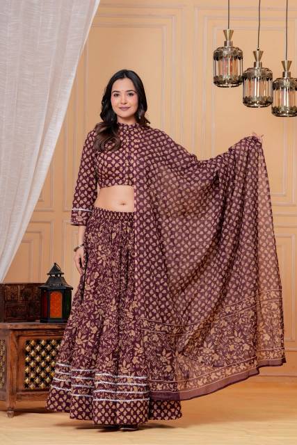 Almond Lehenga set